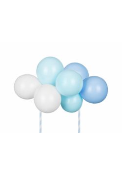 Balonowy topper na tort niebieski 29cm