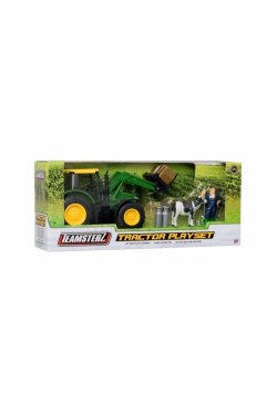 Traktor spychacz z figurkami