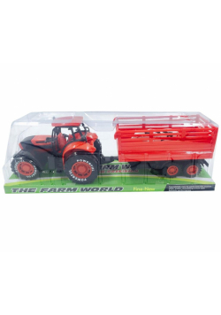Traktor z przyczepą i zwierzątkiem