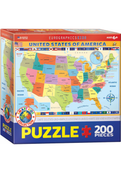 Puzzle 200 EG-Map of the USA 6200-0651
