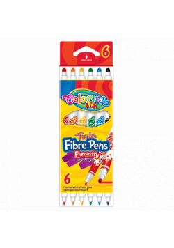 Flamastry Colorino Kids dwustronne 6 kolorów