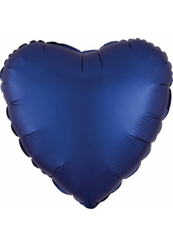Balon foliowy Lustre Navy niebieski serce 43cm