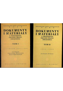 Dokumenty i materiały Tom 1 i 2 1949 r.