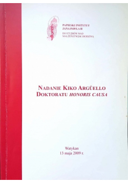 Nadanie Kiko Arguello Doktoratu Honoris Causa