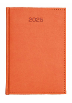 Kalendarz 2025 dzienny A5 Vivella pomarańczowy