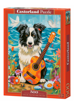 Puzzle 500 Collie, Guitar and the Sea