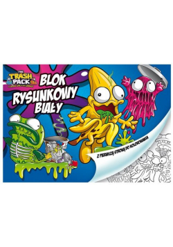 Blok rysunkowy biały A4 20 kartek pierwsza strona do kolorowania Trash Pack 5 sztuk