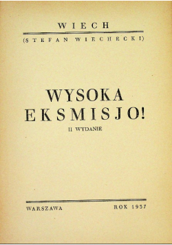 Wysoka Eksmisjo 1937 r.