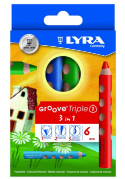 Lyra Kredki Groove triple 6 sztuk