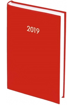 Kalendarz 2019 A5 dzienny. Albit czerwony 1213