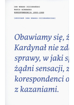 Nowak-Jeziorański Jan  - Korespondencja 1955-1989