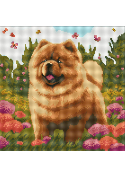 Diamentow mozaika - Charming Chow 40x40cm