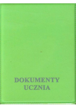 Okładka na dokumenty ucznia pionowa zielona