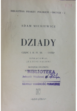 Dziady, cz. I-IV, 1947 r.