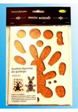 Szablon figurowy do quillingu królik 14.5x19cm