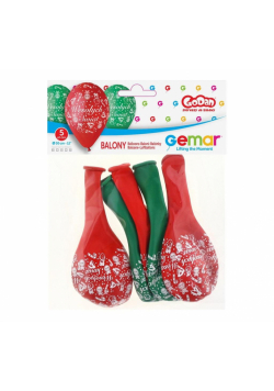 Balony premium Wesołych Świąt 5szt