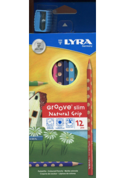Lyra Kredki Groove slim 12 sztuk + temperówka