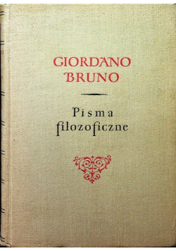 Bruno Pisma filozoficzne