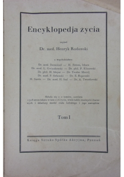 Encyklopedja życia, Tom I, ok. 1930r.