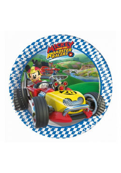 Talerzyki papierowe "Mickey Roadster Racers" 20 cm, 8 sztuk