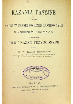 Kazania pasyjne 1902 r.