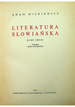 Dzieła Tom X Literatura słowiańska