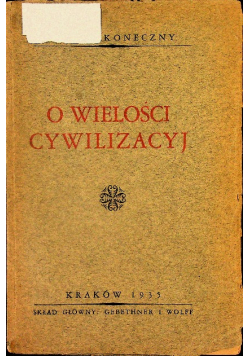 O wielości cywilizacyj 1935 r.