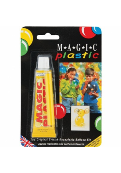 Magiczny Plastik do robienia balonów w tubce żółty