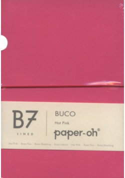 Notatnik B7 Paper-oh Buco Hot Pink w linie