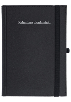 Kalendarz akad. 2024/25 A5 tyg Cross gumka czarny