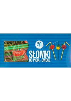 Słomki łamane Owoce 50 sztuk