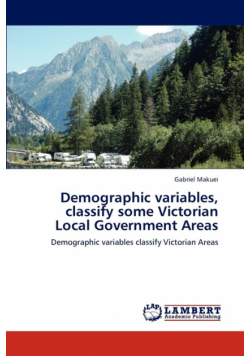 Demographic Variables, Classify Some Victorian Local Government Areas