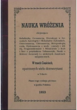 Nauka wróżenia Reprint z 1853 r.