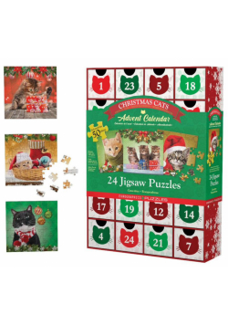 Kalendarz adwentowy puzzle Christmas Cats 8924-5737