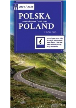 Polska mapa drogowa 2024/2025 1:800 000