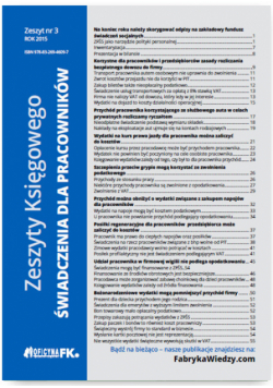 Zeszyty Księgowego Nr 3 Świadczenia dla pracowników