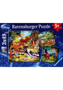 Puzzle Disney Bambi, Baloo i Simba 3x49