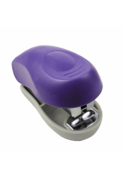 Zszywacz plastikowy mini fioletowy fluo 8 kartek