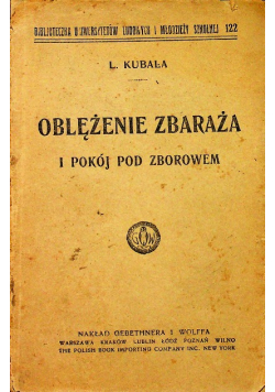 Oblężenie zbaraża i pokój pod Zborowem  1925 r.