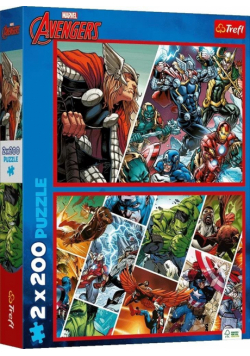 Puzzle 2x200 Obrońcy Świata Disney Marvel The Avengers 13318