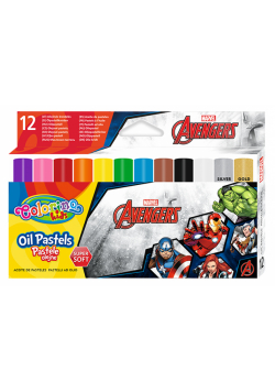 Pastele olejne trójkątne Colorino Kids Avengers 12 kolorów