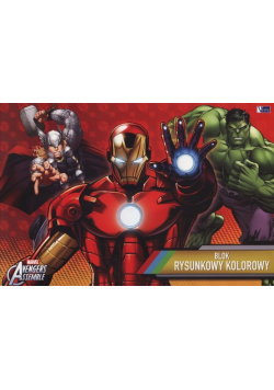 Blok rysunkowy A4 z kolorowymi kartkami Avengers 20 kartek 10 sztuk