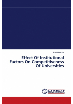Effect Of Institutional Factors On Competitiveness Of Universities