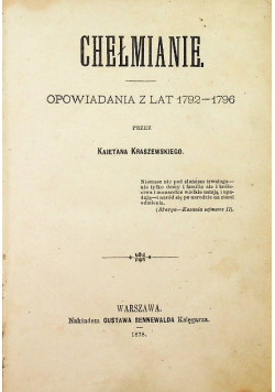 Kraszewski chełmianie, 1878