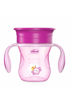 Kubek 360 do nauki smoadzielnego picia 200ml róż