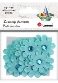 Dekoracje samoprzylepne 3D kwiaty błękitne 20szt