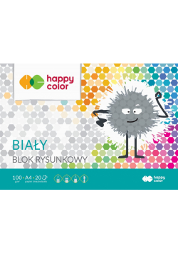 Paczka Blok rysunkowy biały A4 100g Happy Color 20sztuk