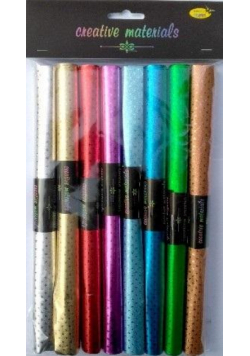 Folia aluminiowa tłoczone gwiazdki 25x30cm 8szt