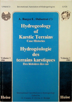 Hydrogeology of Karstic Terrains Vol 1