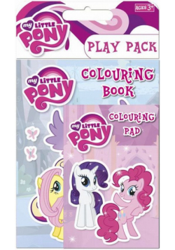 Zestaw 2 kolorowanek z kredkami. My Little Pony